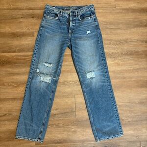 Women’s  Blue Distressed Jeans
